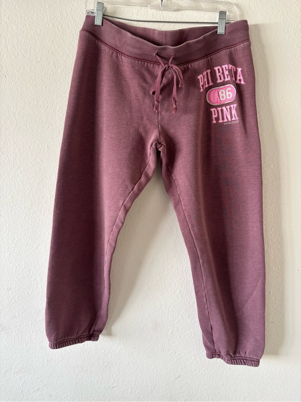 Vintage Pink VS Jogger style Capri Sweatpants